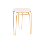 Beistelltisch DKD Home Decor 40 x 40 x 54,5 cm Gold Metall Weiß Marmor