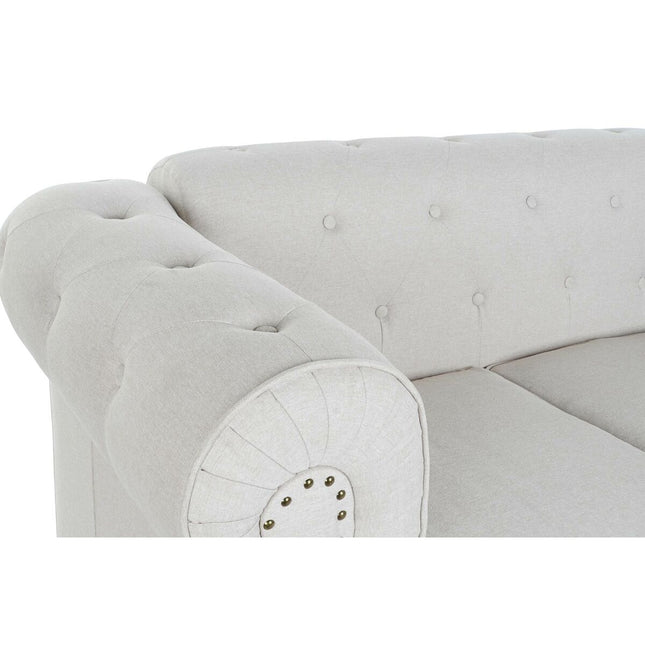 Sofa DKD Home Decor Weiß Creme Holz Vintage 162 x 84 x 77 cm