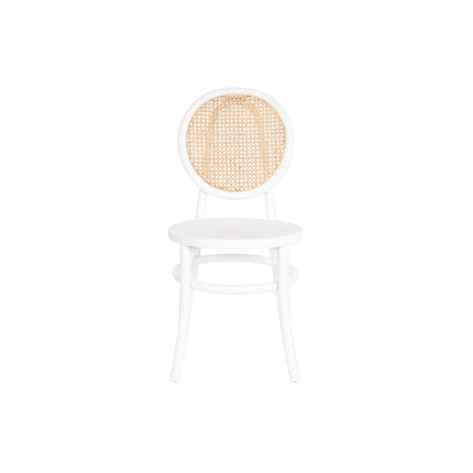 Stuhl DKD Home Decor 43 x 50 x 89 cm natürlich Schwarz Weiß Rattan