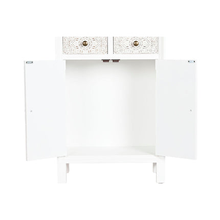 Schrank DKD Home Decor 50 x 29 x 121 cm Tanne Weiß Holz MDF