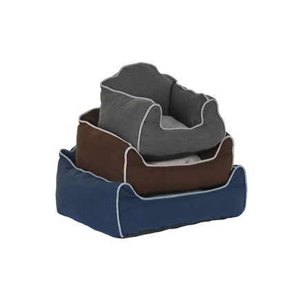 Haustierbettchen DKD Home Decor 72 x 61 x 34 cm Grau Blau Braun