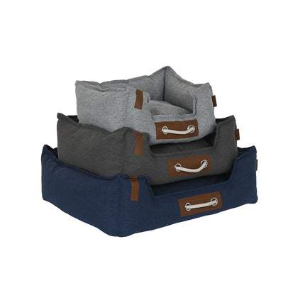 Haustierbettchen DKD Home Decor 68 x 59 x 20 cm Dunkelgrau Marineblau Hellgrau