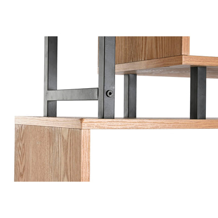 Regal DKD Home Decor 80 x 34 x 80 cm Schwarz Metall Braun Holz MDF