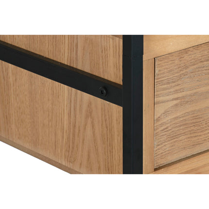 Regal DKD Home Decor 80 x 33 x 160 cm Schwarz Metall Braun Holz MDF