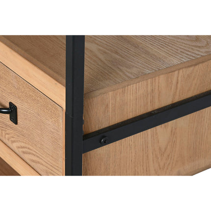 Regal DKD Home Decor 80 x 33 x 160 cm Schwarz Metall Braun Holz MDF