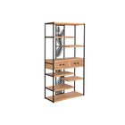 Regal DKD Home Decor 80 x 33 x 160 cm Schwarz Metall Braun Holz MDF