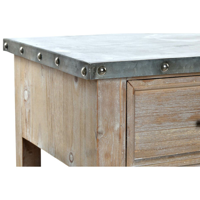 Beistellmöbel DKD Home Decor 160 x 40,5 x 81 cm natürlich Holz Aluminium