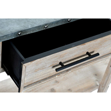 Beistellmöbel DKD Home Decor 160 x 40,5 x 81 cm natürlich Holz Aluminium