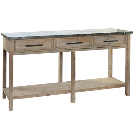 Beistellmöbel DKD Home Decor 160 x 40,5 x 81 cm natürlich Holz Aluminium