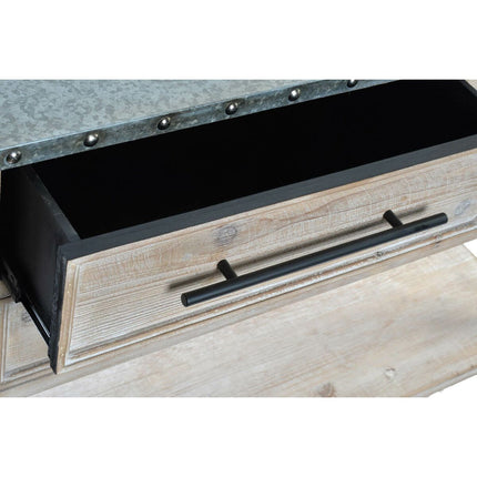 Beistellmöbel DKD Home Decor natürlich Holz Aluminium 120,5 x 34,5 x 86 cm