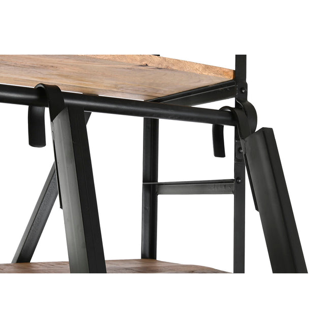 Regal DKD Home Decor 75 x 47 x 220 cm 79 x 48 x 220 cm natürlich Schwarz Metall Mango-Holz