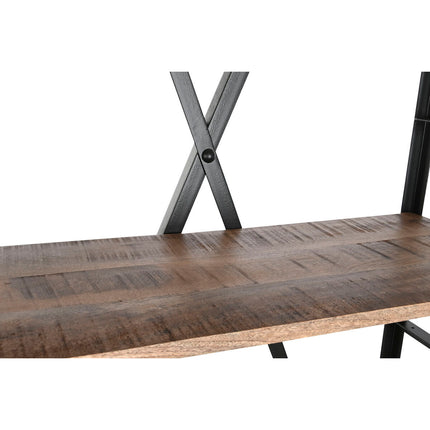 Regal DKD Home Decor 75 x 47 x 220 cm 79 x 48 x 220 cm natürlich Schwarz Metall Mango-Holz