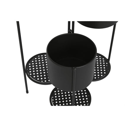 Blumentopf DKD Home Decor 40 x 15 x 80 cm 40 x 28 x 79,5 cm Schwarz Gold Metall (2 Stück)