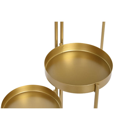 Blumentopf DKD Home Decor 45 x 28 x 100 cm Schwarz Gold Metall (2 Stück)