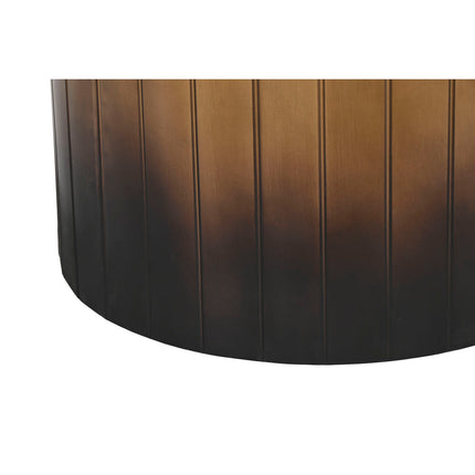 Satz mit 2 Tischen DKD Home Decor 51 x 51 x 55 cm Kristall Schwarz Gold Metall