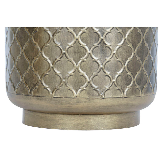 Satz Blumentöpfe DKD Home Decor 30 x 30 x 22 cm Schwarz Gold Metall