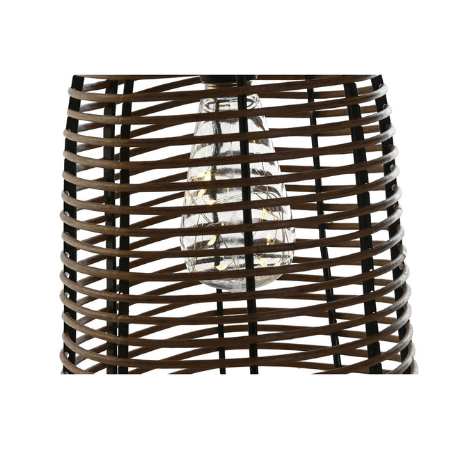 Solarlampe DKD Home Decor 20 x 20 x 45 cm Schwarz Braun Rattan Bambus