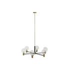 Deckenlampe DKD Home Decor 83 x 83 x 128 cm Kristall Schwarz Gold Metall 9 W