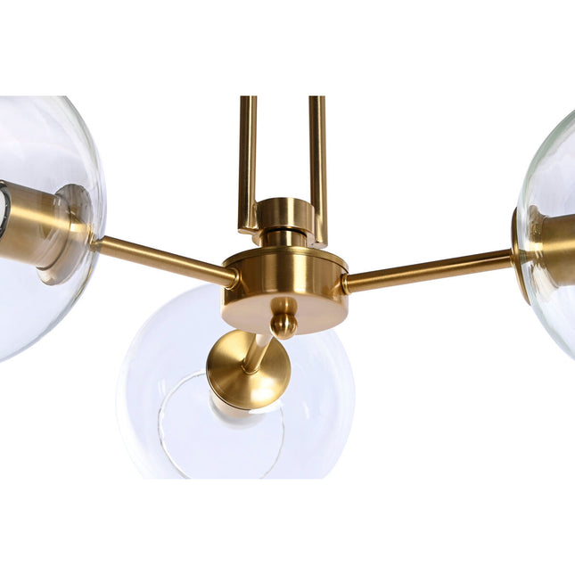 Deckenlampe DKD Home Decor 56 x 56 x 36 cm Kristall Gold Metall 50 W