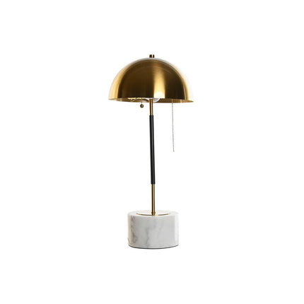 Tischlampe DKD Home Decor 25 x 25 x 58 cm Schwarz Gold Metall Marmor 220 V 50 W