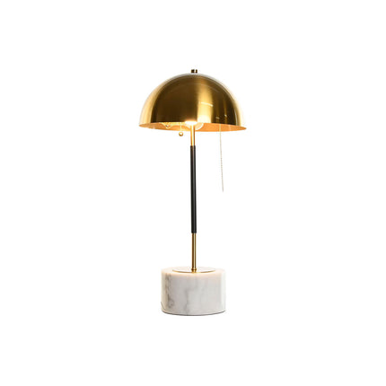 Tischlampe DKD Home Decor 25 x 25 x 58 cm Schwarz Gold Metall Marmor 220 V 50 W