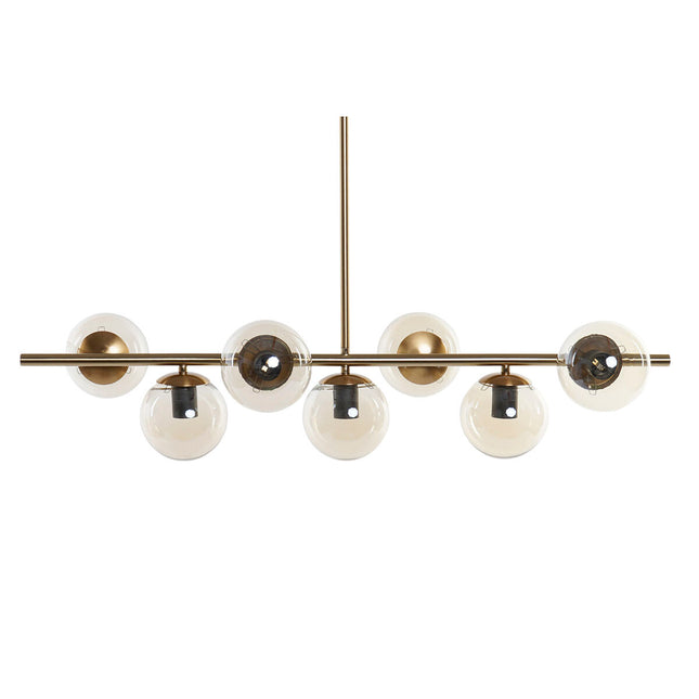 Deckenlampe DKD Home Decor 96 x 30 x 130 cm Kristall Gold Metall