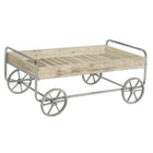 Einkaufswagen DKD Home Decor 110 x 67 x 46 cm Tanne natürlich Grau Metall Tannenholz
