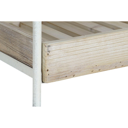Tevogn DKD Home Decor 70 x 46 x 88 cm Tanne natürlich Metall Weiß Tannenholz