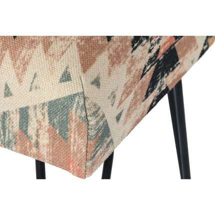 Hocker DKD Home Decor 121 x 41 x 48 cm Schwarz Metall Bunt