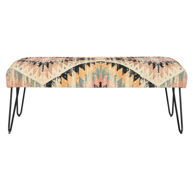 Hocker DKD Home Decor 121 x 41 x 48 cm Schwarz Metall Bunt