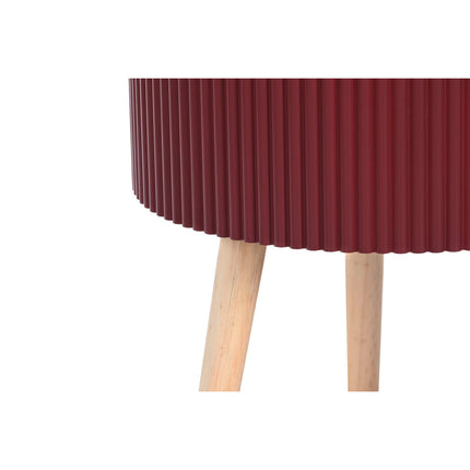 Beistelltisch DKD Home Decor 38,5 x 38,5 x 49 cm Braun Granatrot Holz MDF