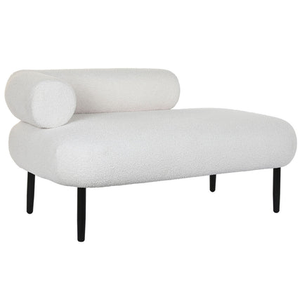 Sofa DKD Home Decor Weiß Schwarz Metall Scandi 127,5 x 73,5 x 64 cm