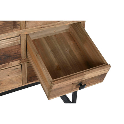 Schubladenschrank DKD Home Decor 63 x 34,5 x 85 cm Tanne Schwarz Metall Dunkelbraun