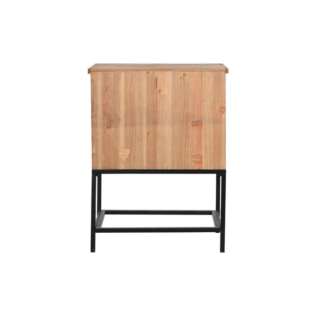 Schubladenschrank DKD Home Decor 63 x 34,5 x 85 cm Tanne Schwarz Metall Dunkelbraun