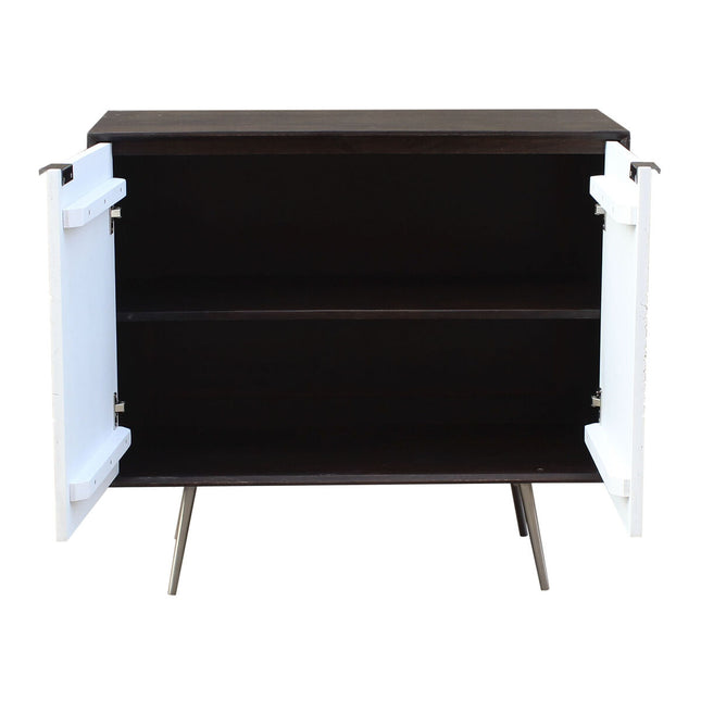 Anrichte DKD Home Decor Braun Weiß 90 x 43 x 80 cm Metall Mango-Holz