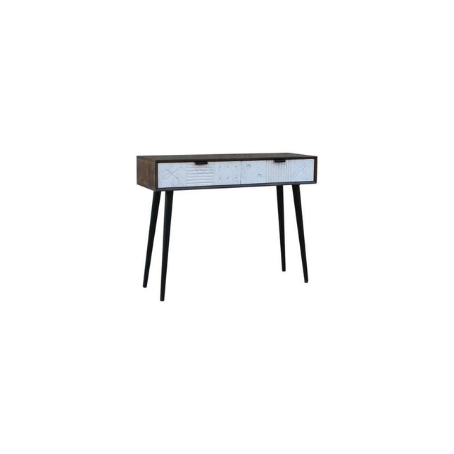 Konsole DKD Home Decor Metall Mango-Holz 105 x 35 x 77 cm