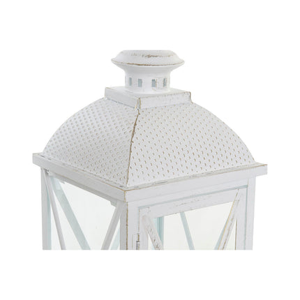 Straßenbeleuchtung DKD Home Decor 22 x 22 x 66 cm Kristall Metall Weiß Shabby Chic