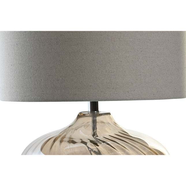 Tischlampe DKD Home Decor Beige Durchsichtig Champagner Metall Kristall 60 W 220 V 43 x 43 x 57 cm