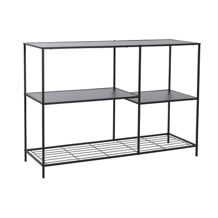 Regal DKD Home Decor 100 x 30 x 70 cm Schwarz Metall Braun Holz MDF
