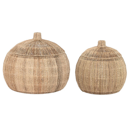 Korb-Set DKD Home Decor 55 x 55 x 45 cm Tropical Jute