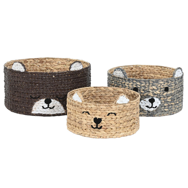 Korb-Set DKD Home Decor tiere 40 x 40 x 25 cm