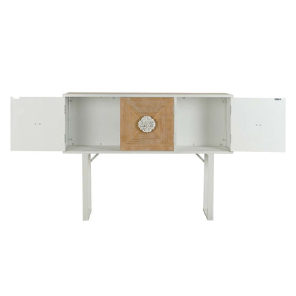 Beistelltisch DKD Home Decor Tanne Metall Weiß 120 x 35 x 90 cm