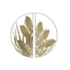 Wanddekoration DKD Home Decor 80 x 2 x 80 cm Gold Tropical Pflanzenblatt