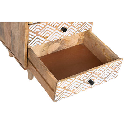 Nachttisch DKD Home Decor natürlich Weiß Mango-Holz 45 x 40 x 60 cm