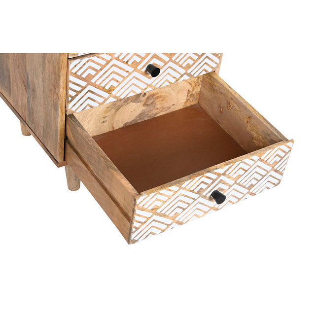 Nachttisch DKD Home Decor natürlich Weiß Mango-Holz 45 x 40 x 60 cm