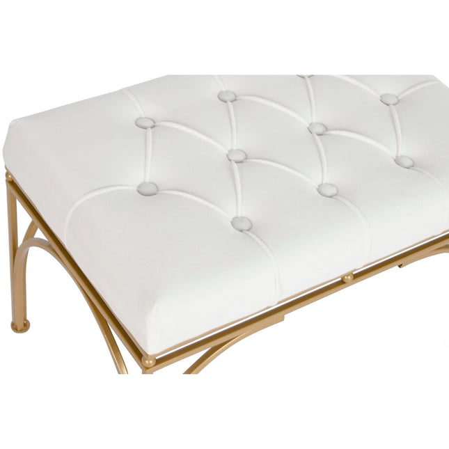 Hocker DKD Home Decor Weiß Metall 80 x 40 x 48 cm (2 Stück)