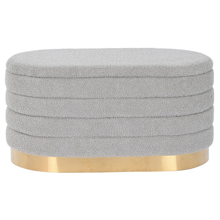 Hocker DKD Home Decor Gold Hellgrau Metall 80 x 41 x 40 cm