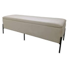 Hocker DKD Home Decor Creme Metall 140 x 40 x 45 cm