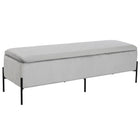 Hocker DKD Home Decor Schwarz Grau Metall 140 x 40 x 45 cm