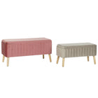 Hocker DKD Home Decor Grau Burgunderrot Gold Tanne 100 x 44 x 47 cm (2 Stück)